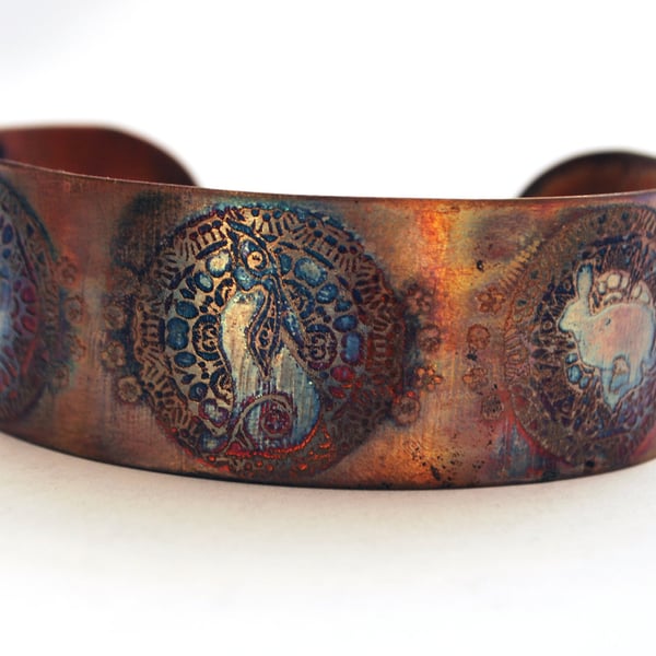 Medium copper Moongazing Hare cuff