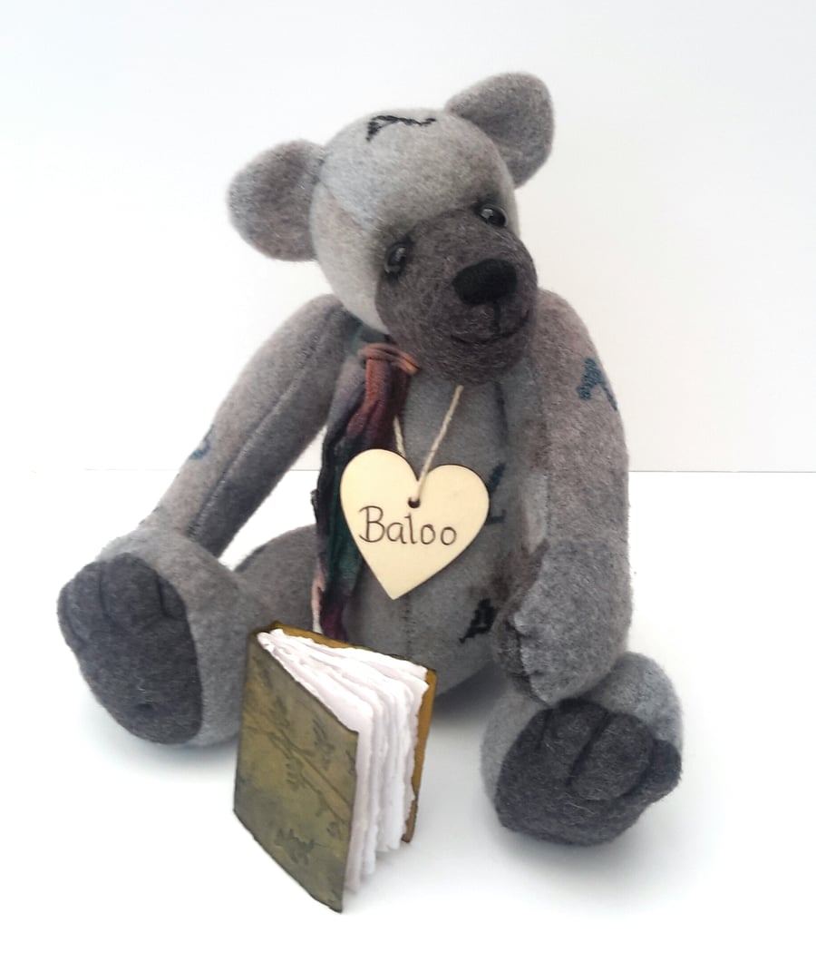 Baloo,Contemporary Artist Bear,One of a Kind Collectable Teddy Bear, Hand Dyed  