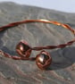 Copper torc bangle bracelet,   B49 - Image 1