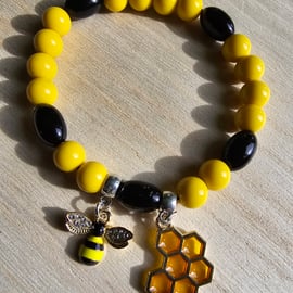 Honey Bee Beaded Bracelet