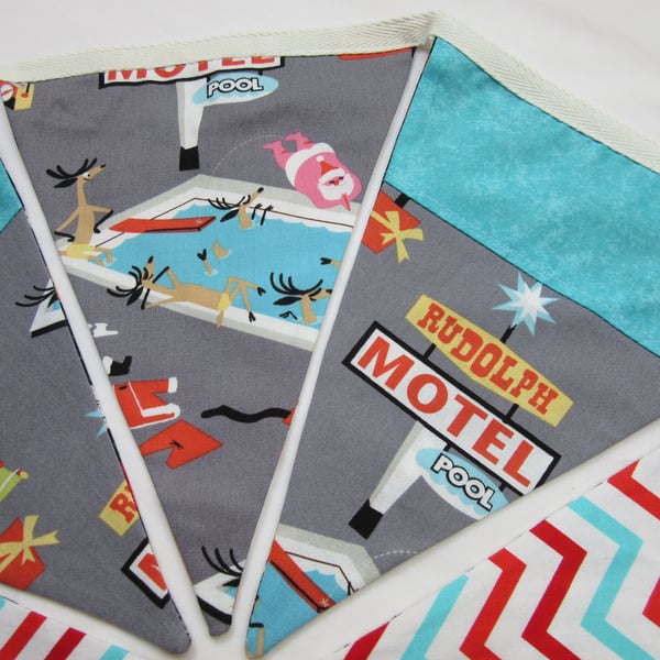 Bunting - Santa on Holiday and Mr Fox with Bow Ties