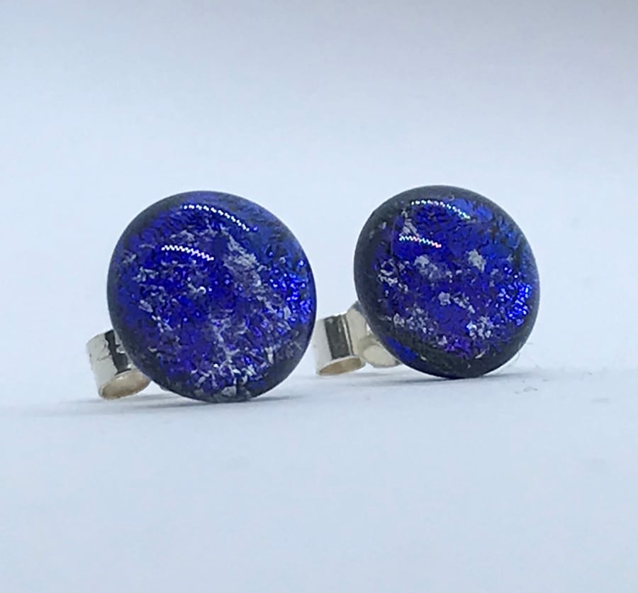 Fused Dichroic Glass Earrings 