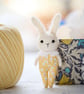 Easter Bunny, miniature rabbit doll, yellow outfit - Image 8