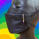Nonbinary pride beaded charm