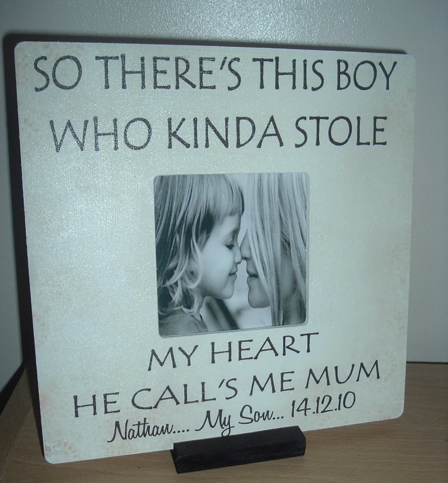Shabby Chic So theres this boy son  personalised photo frame beautiful gift 
