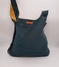 Medium reversible yellow and green knot bag.  - Image 6