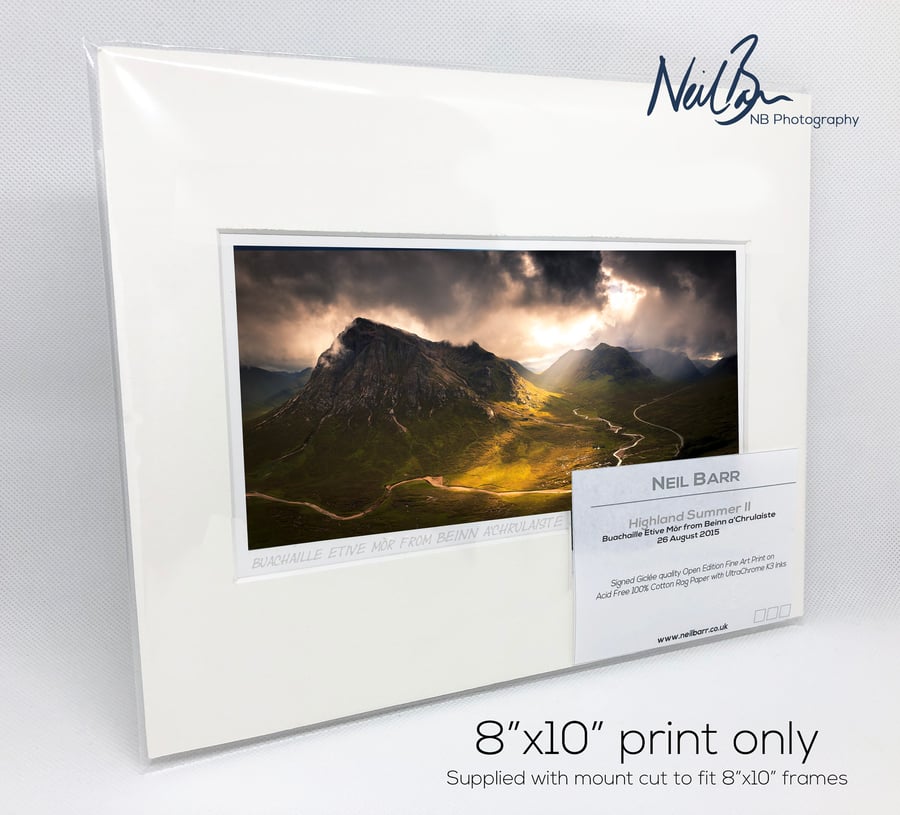 Glen Coe Highlands Buachaille Etive Mor Scotland - A5 (10" x 8") Unframed Print