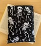 Dancing Skeletons Fabric Quilted Book Sleeve - Paperback Size - Image 1