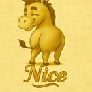 Winking Donkey Illustration – Fun Print for Home or Gifts