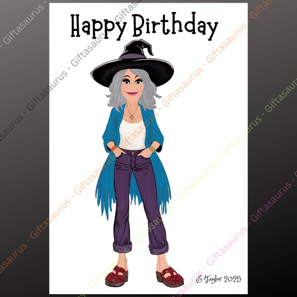 Personalised Birthday Card Plantable Seeded Wiccan Pagan Witch Witchy Gothic
