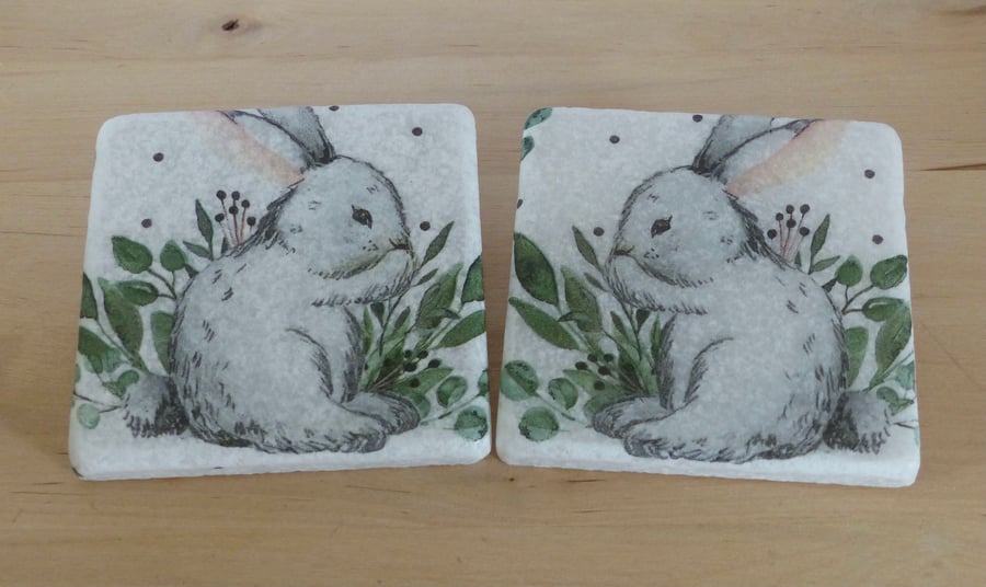 Marble 'Bunny' Coasters