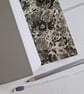 Grey Leather Journal or Notebook, lined with marble paper, A6, gift for him - Image 6
