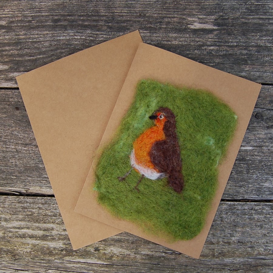 Robin greetings card, birthday card, Sympathy card, thank you card