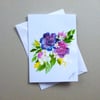 hand painted floral blank card ( ref FA 450 D2 )