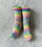 Hand Knitted Ladies' Socks, Patterned Pastel Socks, Beautiful Footwear - Image 1