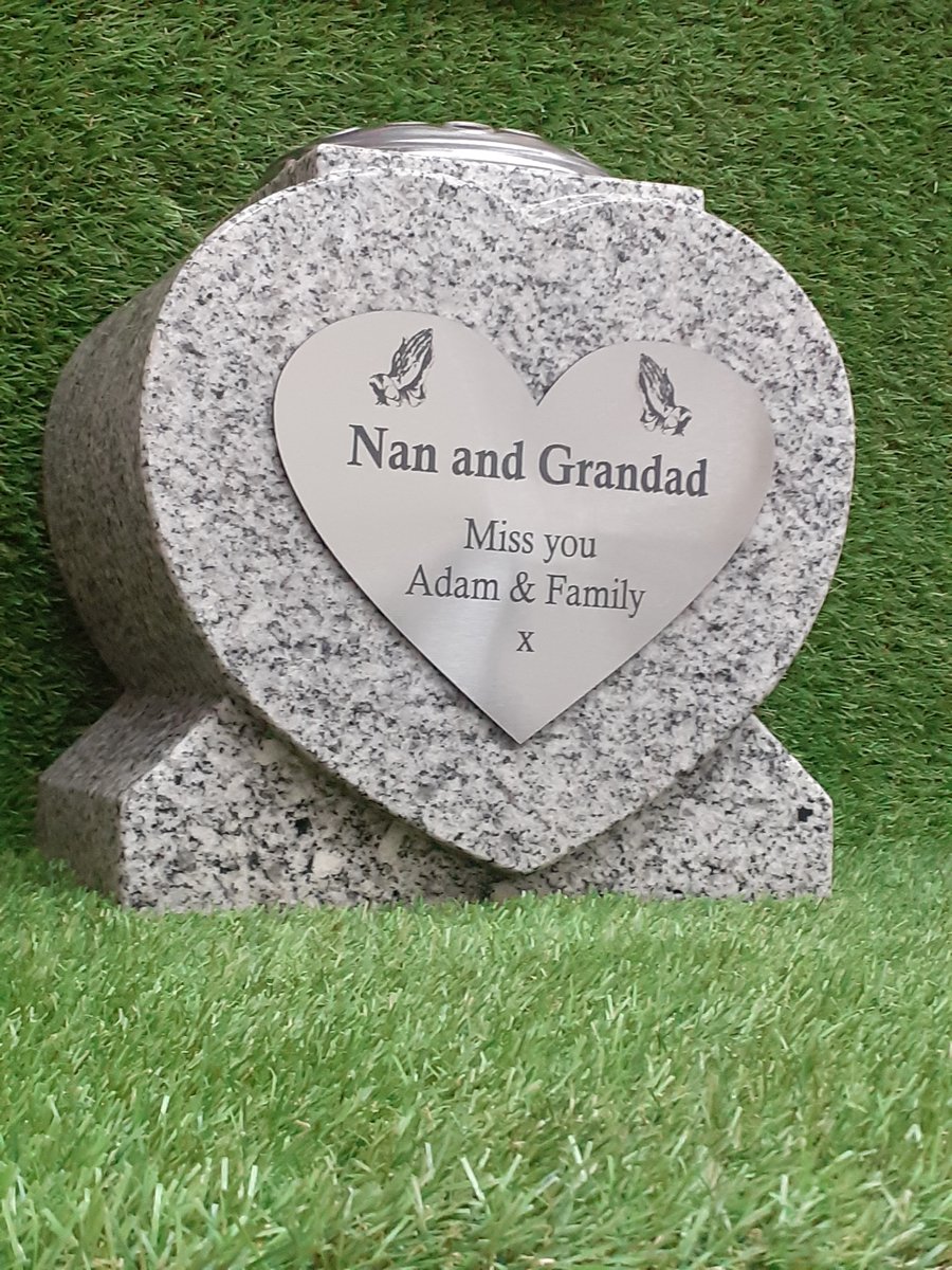 Granite Memorial Heart Vase Grave Memorial Granite Flower Vase Cemetery Stone