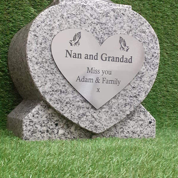 Granite Memorial Heart Vase Grave Memorial Granite Flower Vase Cemetery Stone