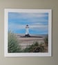 Beach Lighthouse Talacre Large Photographic Card Size 6" x 6" - Image 3