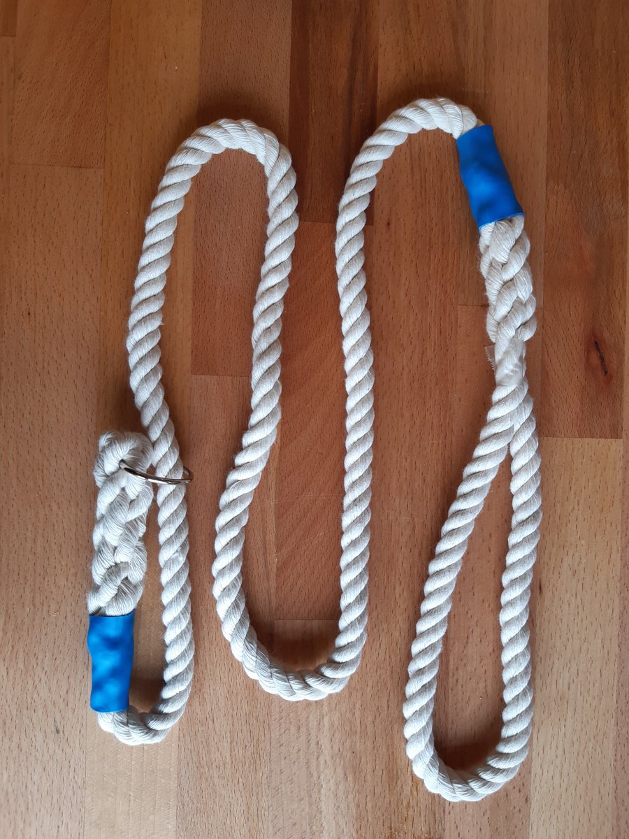 Natural cotton rope dog slip lead
