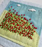 Poppy field, hand embroidered keepsake card - Image 5