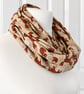 Cute Fox Infinity Scarf, 100% cotton 