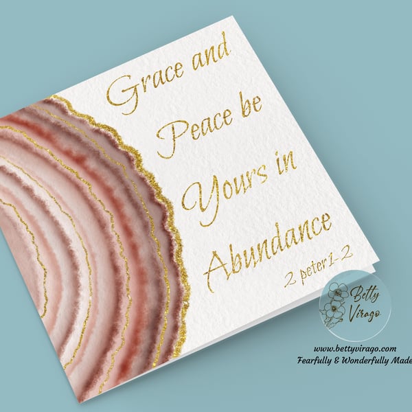 Grace and Peace be yours, Christian Blessing Card