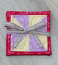 Set of Four Yellow and Purple Spring Flowers and Red Pinwheel Coasters - Image 9