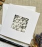 Card, hand drawn floral greetings card in ink, original art, blank card.  - Image 2