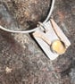 Silver and Gold Shoreline Necklace with Citrine - Image 7