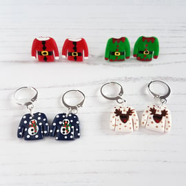 SMALL Christmas Jumper earrings CHOOSE YOUR STYLE