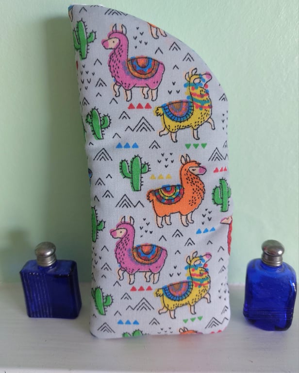 Llama Alpaca Themed Glasses Case 