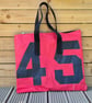Large Family Tote - Red Sailcloth with original Sail Numbers