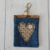 Fabric Heart Keyring