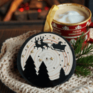 Wooden christmas tree decoration