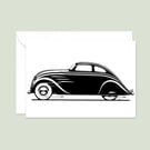 Classic Car Greeting Card: Pen and Ink Illustration (412)
