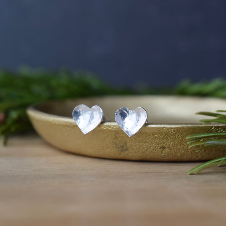 Heart Earrings - Silver Artisan Jewellery Gift
