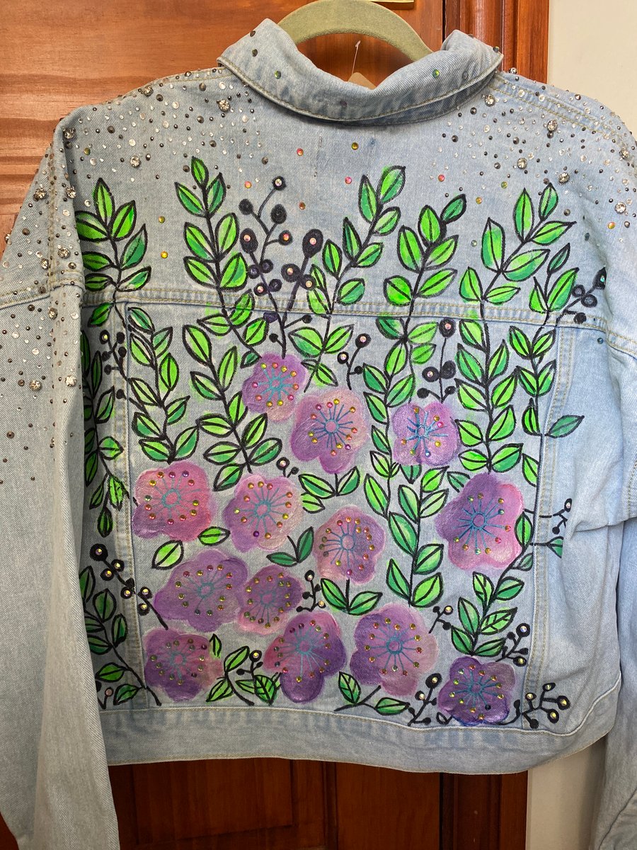Hand painted jacket size 14