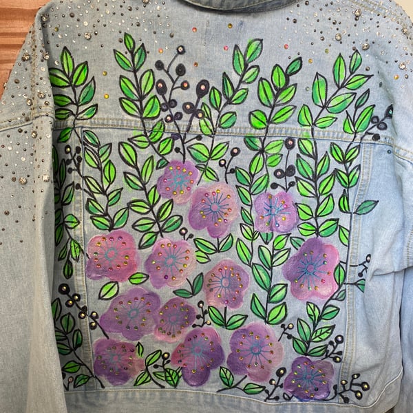 Hand painted jacket size 14
