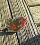 Robin Wooden Pin Brooch - Image 3