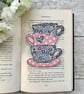 Bookmark, Tea cup stack bookmark - Image 1