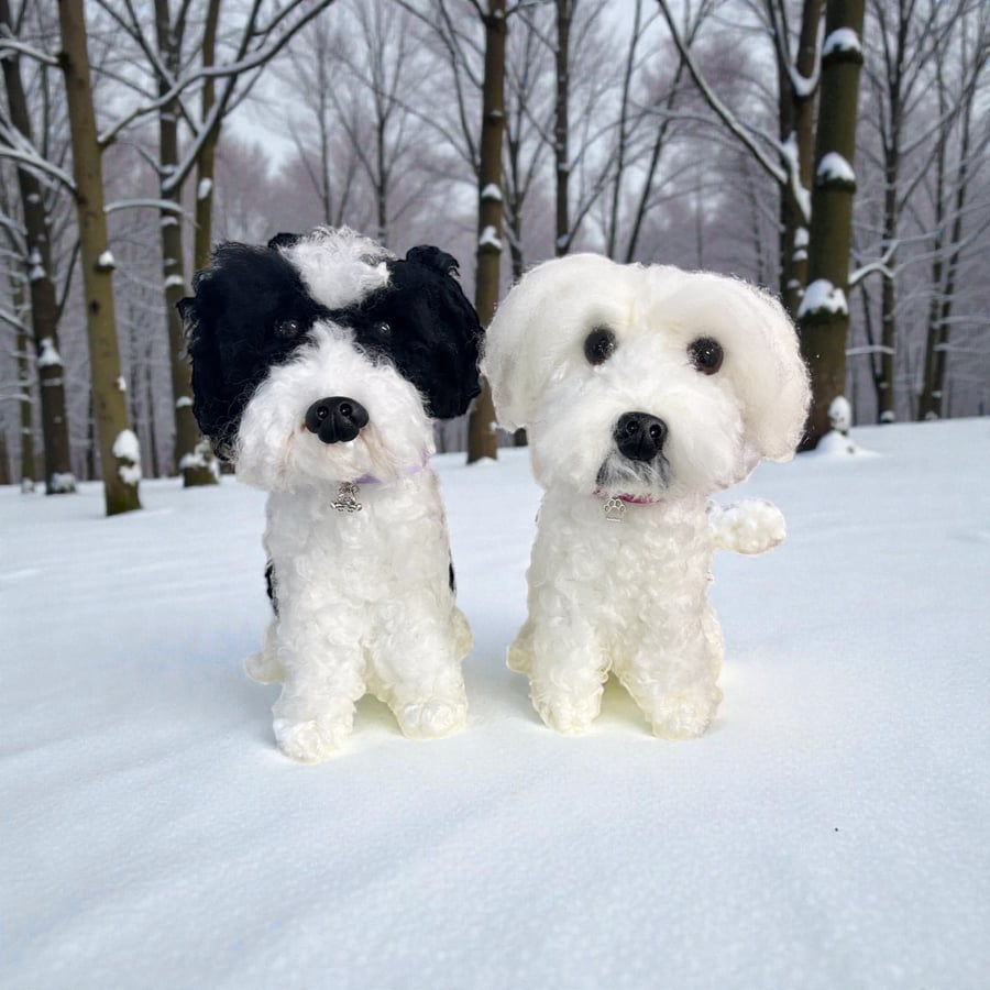 2 handmade custom pup keepsakes 