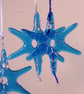 Glass Star decorations, wire wrapped and beaded  - Image 5