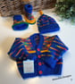 Hand Knitted Designer Baby Cardigan, Booties,  Hat Gift Set 0-3 months  - Image 5