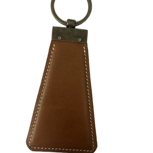 Bronze Heritage Keyring Rustic Vintage Charm with Dual Layers of Genuine Leather