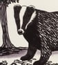 Hand drawn Badger greetings card - Image 3