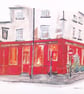 The Grapes pub Roscoe street Liverpool watercolour print A5
