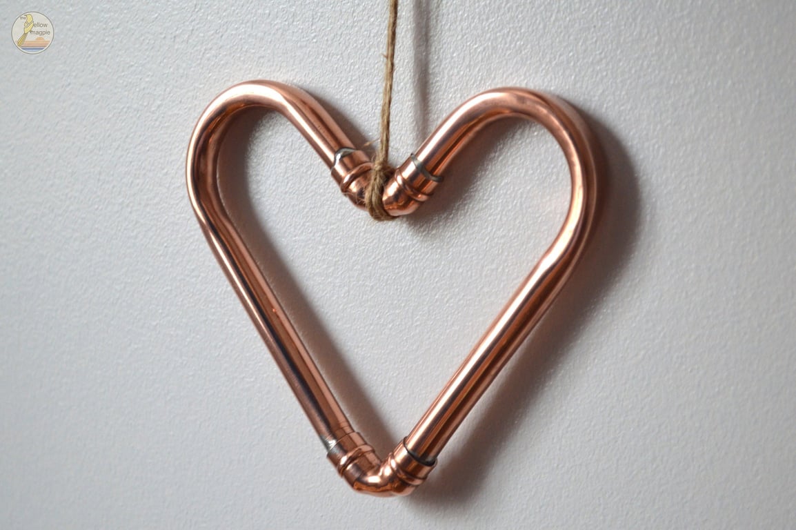 Handmade Copper Heart Decoration – Soldered Copper Wall or Shelf Display