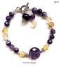 Designer Amethyst & Rutilated Quartz Bracelet  - Image 3