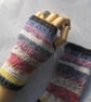 Stripey fingerless mitts - Image 1