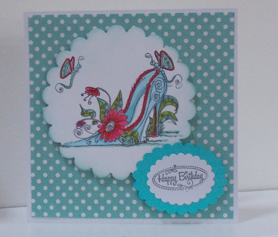Fabulous Fantasy Shoe Birthday Card